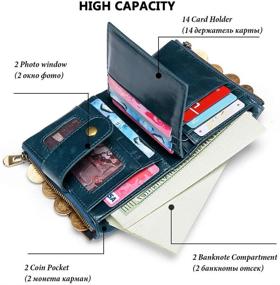 img 1 attached to 🔒 Secure Your Essentials with our Genuine Leather Bifold Wallet - Ultimate Blocking Technology