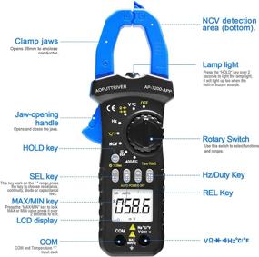 img 3 attached to ⚡️ AP-7200APP Bluetooth Digital Clamp Meter - Auto-ranging 6000 Counts Amp Meter Voltage Tester, Measures Amperage, Voltage, Capacitance, Continuity, Ohm - AC DC Amp Meter Clamp-on Ammeter