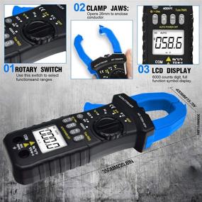 img 2 attached to ⚡️ AP-7200APP Bluetooth Digital Clamp Meter - Auto-ranging 6000 Counts Amp Meter Voltage Tester, Measures Amperage, Voltage, Capacitance, Continuity, Ohm - AC DC Amp Meter Clamp-on Ammeter