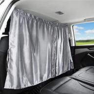 🚗 silver car divider curtains sun shade-privacy travel nap night car camping detachable simple curtain for back seat (1 piece) logo