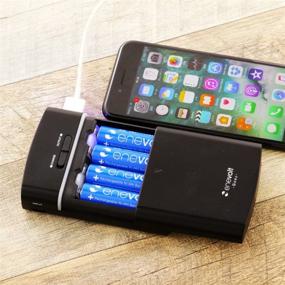 img 2 attached to ⚡️ Enevolt 2in1 Gosy Black USB Battery Charger: Charge AA AAA Rechargeable Batteries & Power Bank