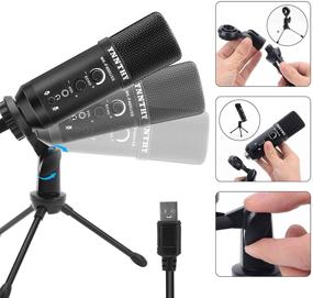 img 1 attached to 🎙️ Ynnthy USB Microphone with Control Knob, Mute Button, and Headphone Jack: Ideal for Gaming, Streaming, Podcasts, Chatting, and YouTube on Mac & Windows