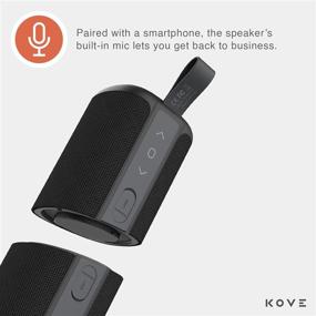 img 1 attached to Kove Commuter 2 - Черные Bluetooth-колонки: Портативные, беспроводные, HD-звук, глубокие басы, водонепроницаемость IPX7 - Идеальны для дома, отдыха на природе или путешествий