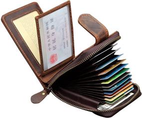 img 1 attached to BISON DENIM Leather Blocking Organizer: Ultimate Men's Accessory for Wallets, Card Cases & Money Organizers