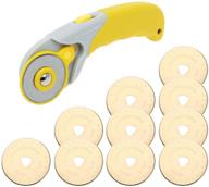 🔪 efficient and versatile: autotoolhome 45mm rotary cutter set with 10 pack titanium rotary blades for precise fabric cutting, quilting, sewing, and patchwork projects – sks-7 tool logo