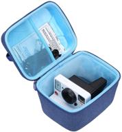 aproca hard travel storage case for polaroid originals now i-type/onestep 2 / onestep instant film camera (blue-new version) logo