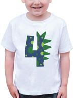 dino-spiked 4th birthday shirt: celebrate with style - boys dinosaur theme 4 year old t-shirt logo