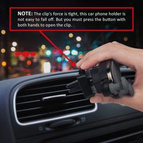 img 2 attached to 📱 Ebow Universal Auto-Retractable Air Vent Phone Holder - Hands-Free Gravity Mount for All Smartphones - Stable and Adjustable Car Cradle - 360 Degree Rotation - Black