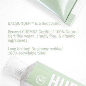 img 2 attached to 🌿 Hurraw! BALMUNDER Natural Deodorant: Keep Odor at Bay with Almond Mint Lemongrass Squeezable Cream. Aluminum Free, Non-greasy, Organic and Vegan - Made in USA - 1 oz Tube