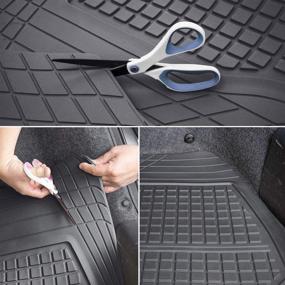 img 3 attached to 🚗 Motor Trend Premium FlexTough All-Protection Cargo Mat Liner DB220-B2 - Ultimate Trunk Liner for Car Truck SUV with Traction Grips, Fresh Design, and Heavy Duty Features in Black