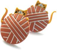 🐱 cute cat earrings: orange kitten stud earring for cat lovers - perfect birthday or christmas gift for teen girls logo