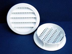 img 1 attached to Enhanced Airflow and Privacy: 3-inch White Round Screen Louver Panel