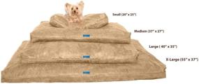 img 3 attached to 🐶 High-Quality USA-Made Orthopedic Dog Bed - Removable Washable Cover, Waterproof Inner Fabric - Shredded Memory Foam - Suitable for Small, Medium, Large, and Extra Large Breed Dogs