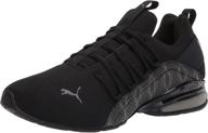 puma axelion sneaker black quiet shade men's fashion shoes for sneakers logo