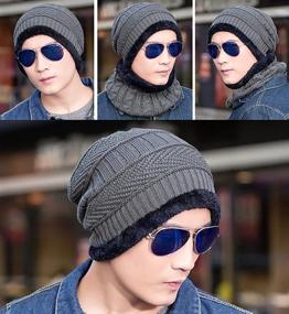 img 1 attached to Stay Cozy and Stylish: Winter Beanie Hats Scarf Set for Men and Women