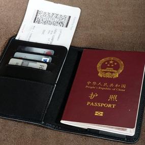img 2 attached to Блокировка паспорта из натуральной кожи Boarding