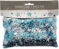 ❄️ amscan 360550 white snowflake metallic foil confetti value pack - perfect christmas decoration, 1-pack logo