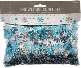 img 1 attached to ❄️ Amscan 360550 White Snowflake Metallic Foil Confetti Value Pack - Perfect Christmas Decoration, 1-Pack