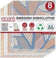 premium swedish dishcloths for kitchen - pack of 8 washable cellulose dish cloth - eco-friendly reusable paper towel & sponge cloth set by eparé logo