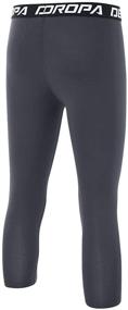 img 1 attached to DEVOROPA Boys Leggings: Quick Dry Youth Compression Pants for Sports - Basketball Base Layer