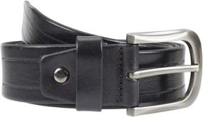 img 3 attached to Gelante Mens Leather Belt 38003 Black L