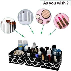 img 3 attached to 📦 Efficient Small Storage Basket Set: Organize Bathroom Essentials, Makeup, and Clothes with Black Bins (Set of 3)