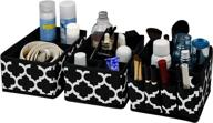 📦 efficient small storage basket set: organize bathroom essentials, makeup, and clothes with black bins (set of 3) logo