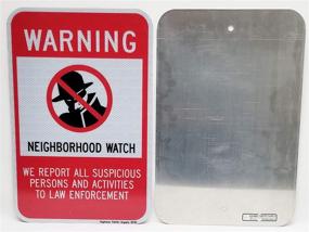 img 2 attached to Neighborhood Watch Warning Sign 12X18