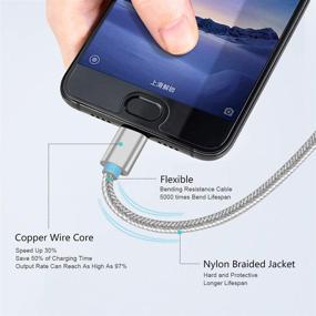 img 1 attached to Fast Charging USB C Wire 3-3-6FT for Google Pixel 2 3 3A 4 XL, Moto G6 G7 Plus Z4 Z3 Z2 Play Power Force Edition, Samsung Galaxy A50 A10E A20 (Not for Motorola G6 Play)