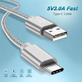 img 3 attached to Fast Charging USB C Wire 3-3-6FT for Google Pixel 2 3 3A 4 XL, Moto G6 G7 Plus Z4 Z3 Z2 Play Power Force Edition, Samsung Galaxy A50 A10E A20 (Not for Motorola G6 Play)