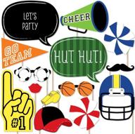 fun and festive sports party photo booth props kit - 20 count by big dot of happiness logo