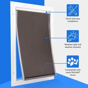 img 1 attached to 🚪 Extra-Large Dog Door Flap Replacement for PetSafe Freedom PAC11-11039 – Measures 10 1/8&#34; x 16 7/8&#34; - Flexible, Durable, Weather Resistant Materials – Doggie Door Flap