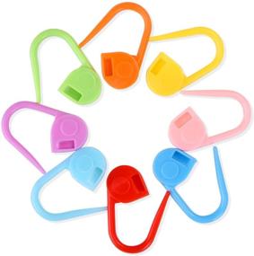 img 1 attached to 🧵 300 Colorful Plastic Locking Stitch Markers by ESHATO - Perfect Needle Clip Counter for Knitting, Weaving, Sewing, and Handicrafts