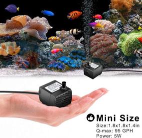 img 1 attached to 🐠 PULACO 95GPH 5W Mini Submersible Water Pump: Ideal for Aquariums, Fish Tanks, Ponds, Fountains, and Hydroponics