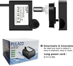 img 2 attached to 🐠 PULACO 95GPH 5W Mini Submersible Water Pump: Ideal for Aquariums, Fish Tanks, Ponds, Fountains, and Hydroponics