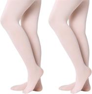 laseta girl's dance tights: microfiber convertible transition ballet tights - vibrant colors - 40d - 2 pairs logo
