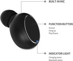 img 2 attached to 🎧 Беспроводные Bluetooth наушники с встроенным микрофоном и 16-часовым временем проигрывания - совместимы с iOS и Android, стереозвук и технология шумоизоляции - идеальные беспроводные наушники.