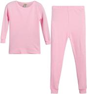 stay warm and cozy with 🧥 sweet & sassy girls' 2-piece thermal underwear set logo