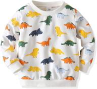 dinosaur crewneck boys' cartoon sweatshirt t-shirts - kids' clothing logo