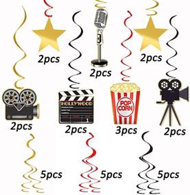img 3 attached to 🎬 Hollywood Movie Night Hanging Swirls – 30pcs Movie Theme Party Decorations Supplies