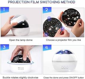 img 1 attached to 🌌 Enhance Your Space with the LED Night Light and Star Projector: Ideal for Bedroom, Living Room, and Party Ambiance with 8 Lighting Modes, Adjustable Brightness, 360° Rotation