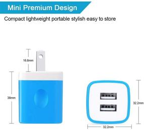 img 1 attached to 🔌 5-Pack of Dual Port Wall Charger Cubes with 2.1A Fast Charging, Compatible with iPhone 12/11 Pro Max/8/X/7/6s Plus, Samsung Galaxy S21 S20 S10 S10e S9 S8 Plus/S7 S6 Note 20/10+/9, LG - Charger Block, Charging Plug