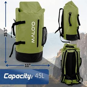 img 1 attached to Waterproof Heavy Duty Backpack Dry Bags for Kayaking, Camping, Beach, Fishing, Hiking - 45L | Dry Pack Travel Gear - Malo'o