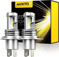 auxito h4 9003 led headlight bulbs - 12000lm, 6500k xenon white, high and low beam hi/lo plug and play - pack of 2 logo