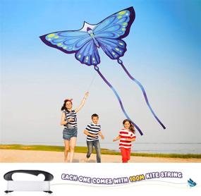 img 3 attached to 🦋 CLISPEED Butterfly Kite for Kids – Fun and Easy-to-Fly Large Kites for Beach Park Summer Outdoor Games (Butterfly Design)