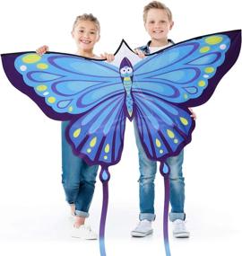 img 4 attached to 🦋 CLISPEED Butterfly Kite for Kids – Fun and Easy-to-Fly Large Kites for Beach Park Summer Outdoor Games (Butterfly Design)