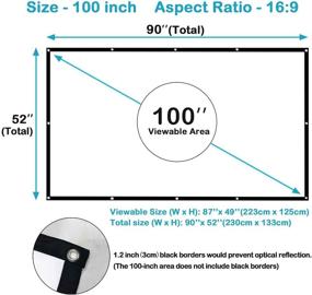 img 3 attached to Экран проектора 100 дюймов, складная проекция