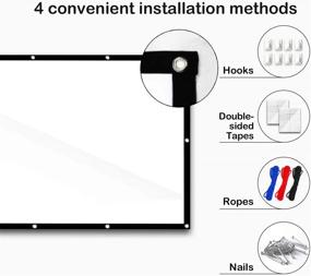 img 2 attached to Projector Screen 100Inch Foldable Projection