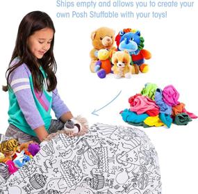 img 2 attached to 🧸 Posh Stuffable Stuffed Animal Storage: The Perfect Kids' Furniture for Organizing and Displaying Toys