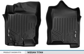 img 1 attached to Enhance Your Nissan Titan's Interior with 🚗 MAXLINER 1st Row Liner Set - Black (2017-2021)!